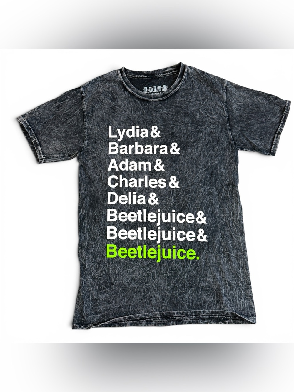 Beetlejuice The Musical Size Small Tie Dye T Shirt Charcoal Lydia